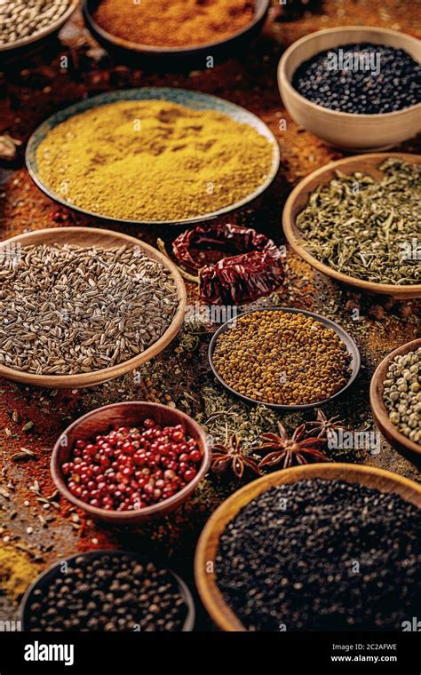 variety of spices