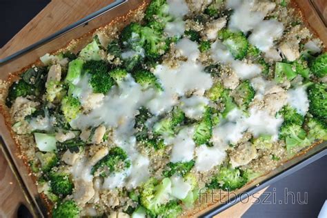 Tányér quinoa brokkolival és csirkével