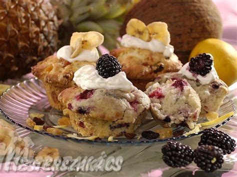 Gyümölcsös muffinok