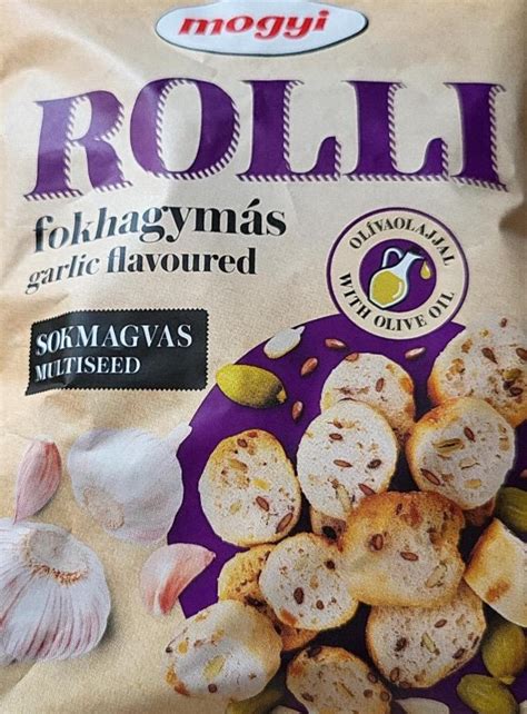 MOGYI Rolli fokhagymás kenyérchips csomagolása