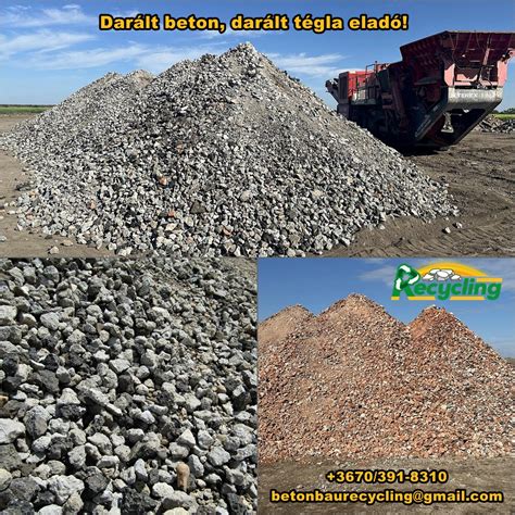 A darált beton előállításának folyamatábrája