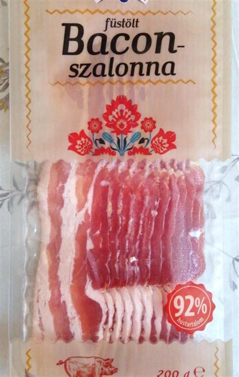 Különböző típusú bacon szalonna