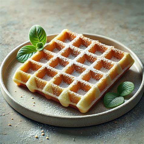 fagyasztott belga gofri tálalva