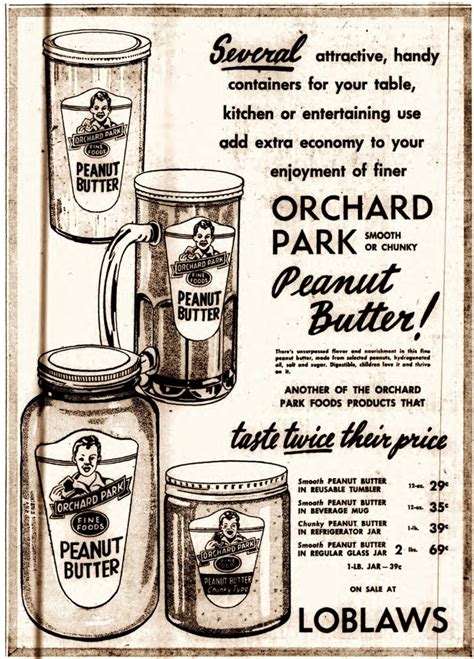 A vintage advertisement for peanut butter, showing its popularity in American households