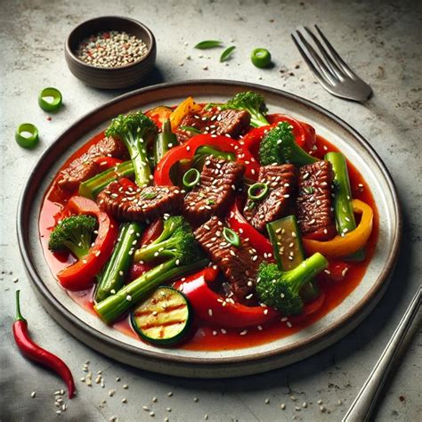 Hanu marhahús sütése hagyományos koreai grillen, friss zöldségekkel körítve