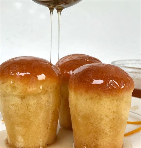 rum baba in a jar soaked in syrup