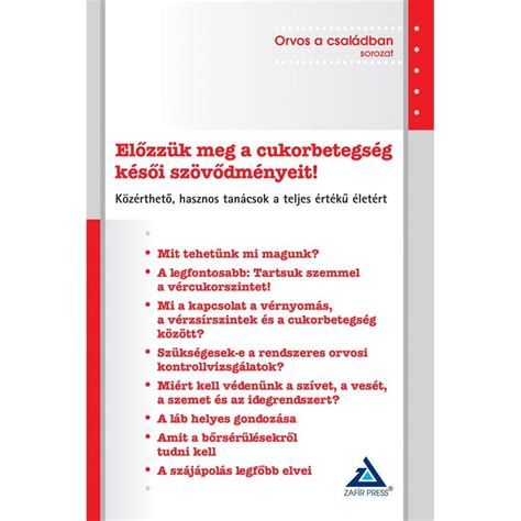 A cukorbetegség szövődményeit bemutató ábra