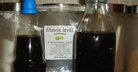 Stevia szirup üveg cseppentővel