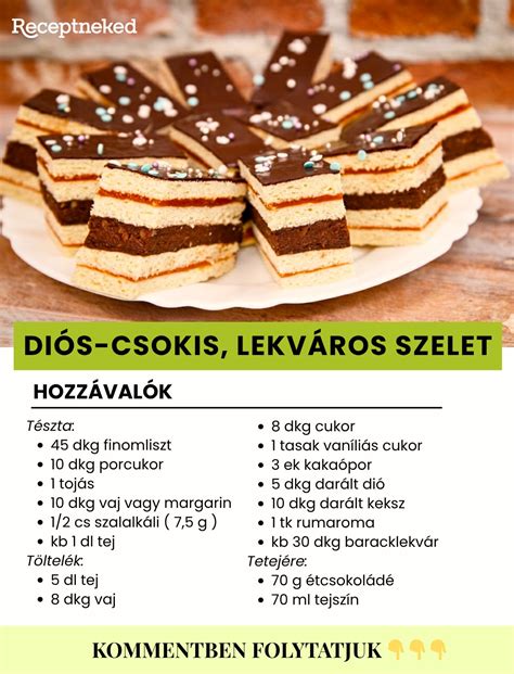 A rétegezés folyamata: tészta, lekvár és dió