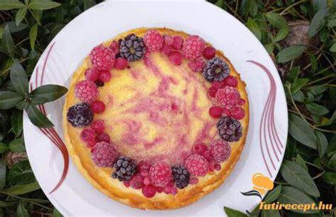 erdei gyümölcsös sajttorta feltét