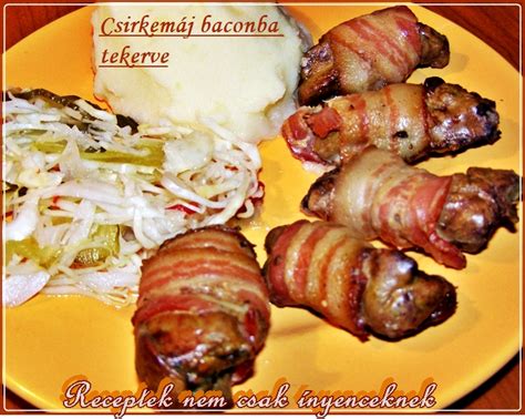 Baconba tekert ételek válogatása