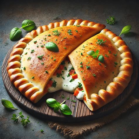 Különböző calzone töltelékek, friss alapanyagokkal
