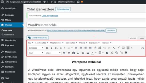 A Menuzz.hu weboldal felülete