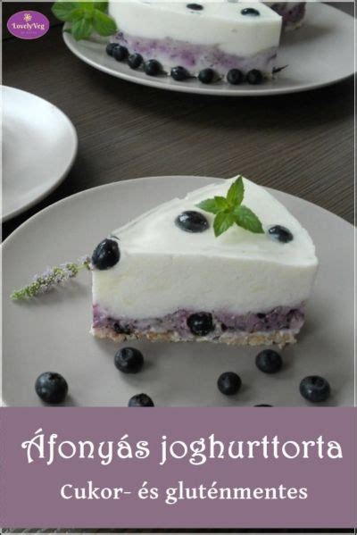 Áfonyás joghurttorta szelet