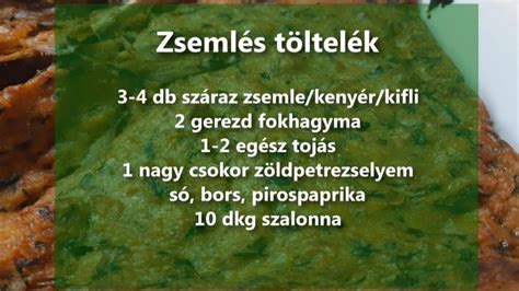 Hagyományos zsemletöltelék hozzávalói