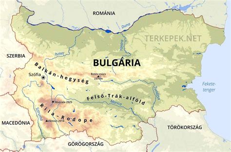 Bulgária térképe