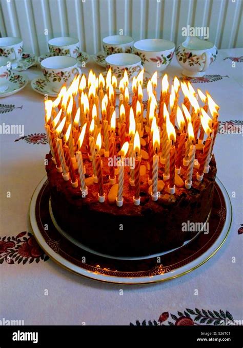 Birthday cake with 80 candles