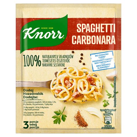 Knorr carbonara spagetti alap csomagolás