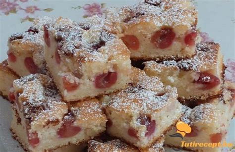 Cseresznyés pite szelet