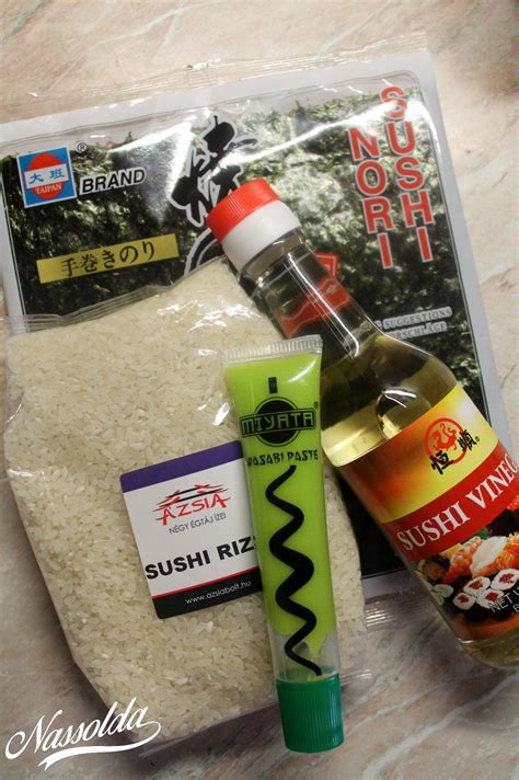 Sushi alapanyagok