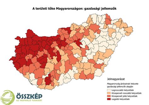 Magyarország gazdasági térképe a vállalkozói régiók kiemelésével