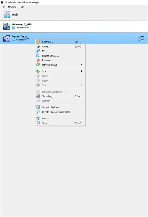VirtualBox porttovábbítás beállítási ablak
