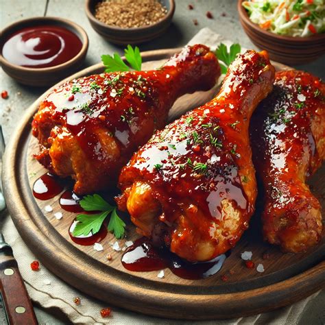 Szaftos BBQ csirkecomb körettel