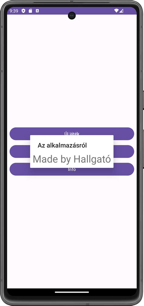 Mobilapplikáció felhasználói felület