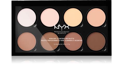 Sminkpaletta különböző alapozó és kontúr árnyalatokkal