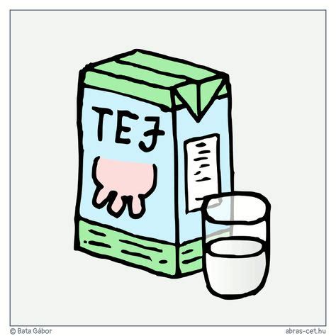 kenyér és tej illusztráció