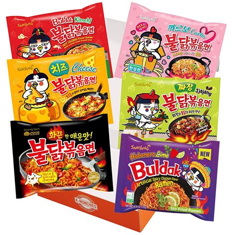 Samyang ramen csomagolások változatos ízekben
