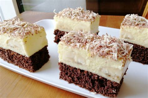 Banános kakaós torta szelet