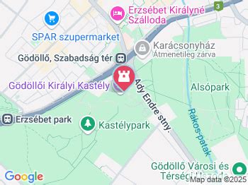 Gödöllő város térkép a nevezetesebb éttermekkel